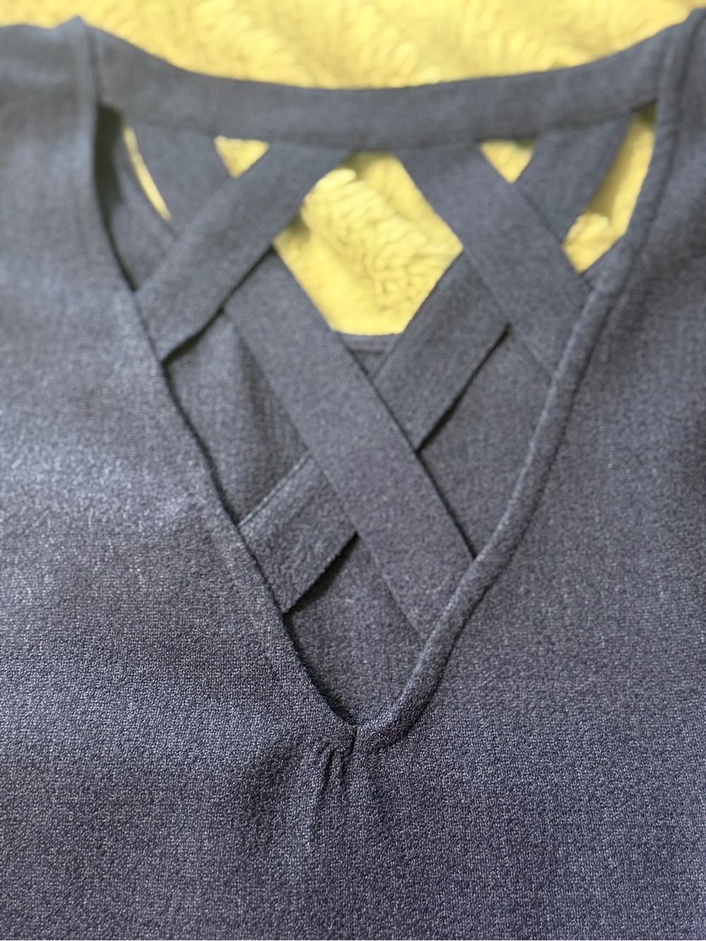 Jack by BB Dakota Blue Crisscross Back with pockets dress size large - Picture 5 of 7
